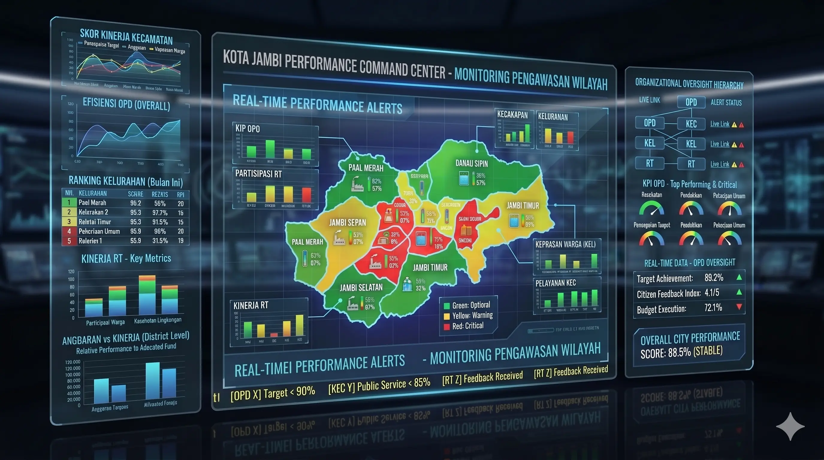 Kota Jambi Smart City Oversight Dashboard